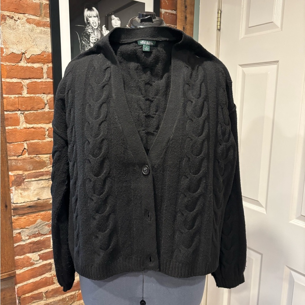 Wild Fable Black Cable Knit Cardigan
